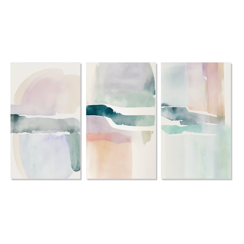 Pastel Serenity - ensemble 3 pièces, H 40 po x l 60 po, Toile tendue