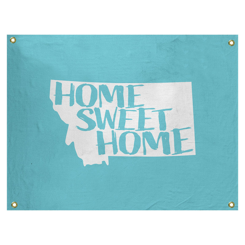 Tapisserie murale montana doux pour la maison, H 50 po x l 59 po, Bleu sarcelle