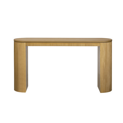 Console 59 po Curve Design avec rayures verticales, bleu marine