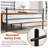 Modern Metal Platform Bed Frame with Colorful Horizontal Bars - Multiple Colors Available, No Box Spring Needed, Sturdy Steel Construction, Easy Assembly-96050358-96050353