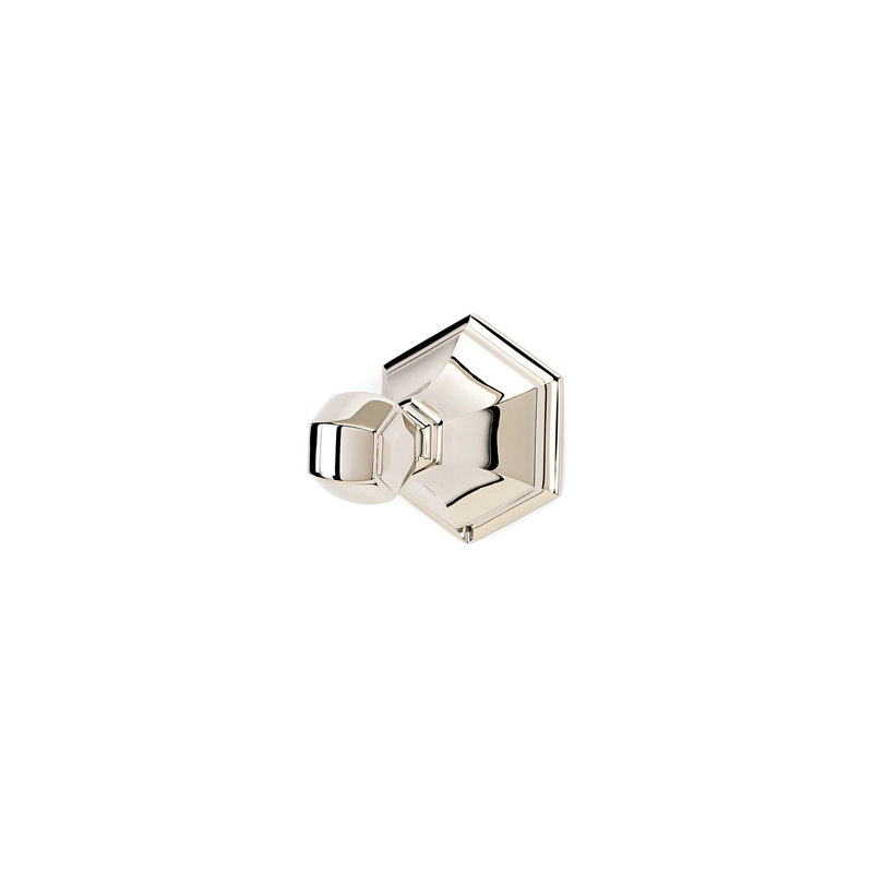Nicole Single Robe Hook, Polished Nickel