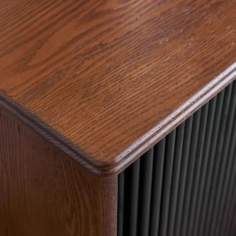 Meuble télé en bois de noyer massif, H 21,26 po x L 70,87 po x l 15,75 po