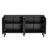 4-Door U-Style Sideboard, 59.8" Long, With Solid Ash Veneer And Hidden Handles - Ideal For Primary Living Spaces, Tv Stand, , Raised Lines, Simple Setup (Black Sideboard Distinctive For Hallway-1191428931