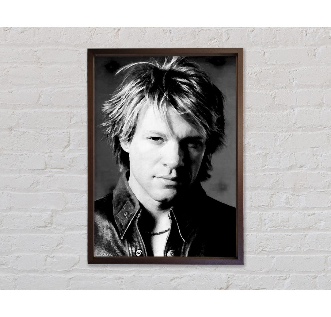 Jon Bon Jovi - Einzelner Bilderrahmen Kunstdrucke auf Leinwand