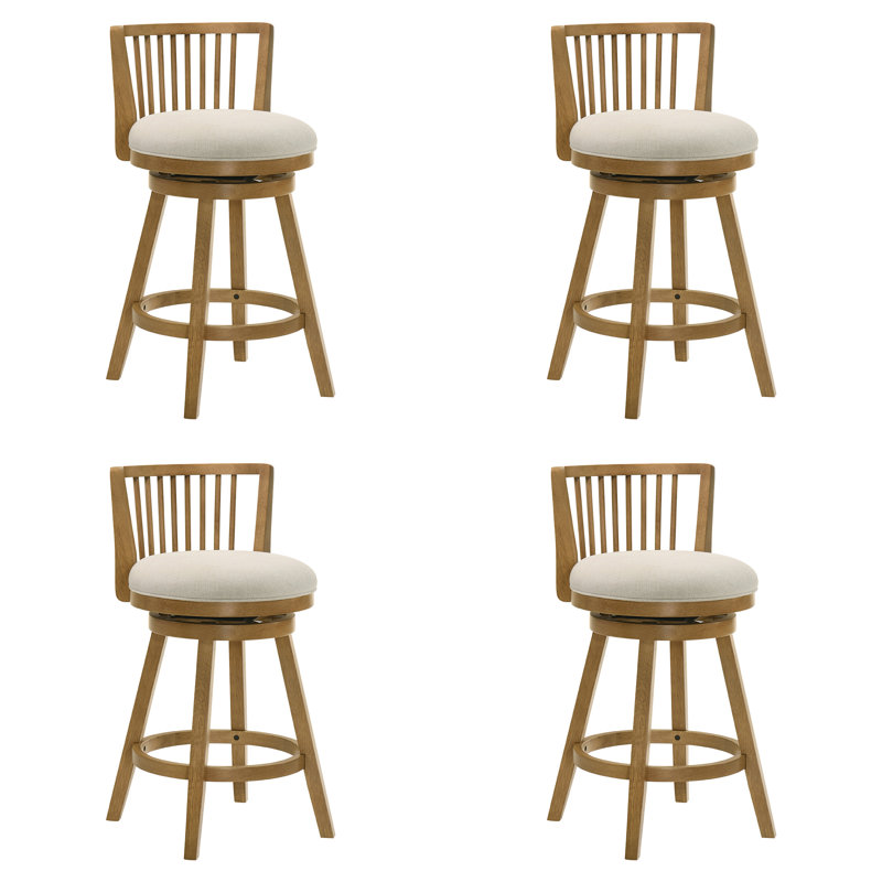 Tabouret de bar Drumrankin, Beige, Brun, Tabouret de comptoir (siège d'une hauteur de 26 p