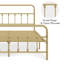 Lit plateforme classique en fer avec tête de lit et pied de lit-866018514-901025117