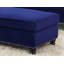 Living Living XL - Repose-pieds cocktail en velours bleu indigo avec garniture cloutée et pieds en bois-699205910