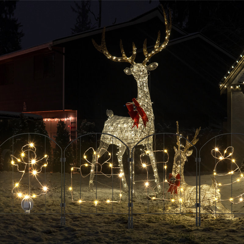 10-Panel Christmas Style B Solar Fence Lights