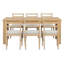 Ensemble de table de salle à manger en bois 7 pièces Farmhouse-51687471