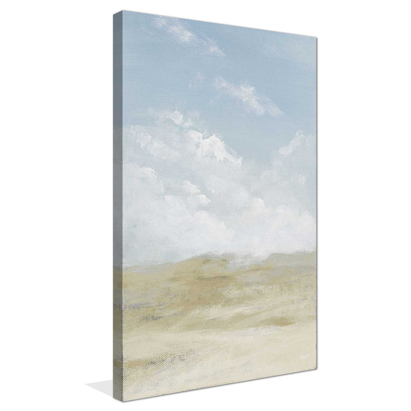 Ciel bleu au-dessus - Peinture, L 18 po x H 30 po, Toile tendue