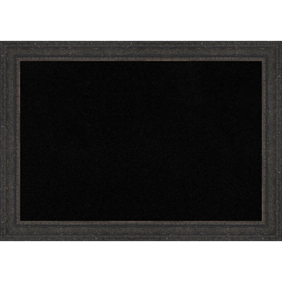 Attic Aged Black Wood Framed Corkboard, Black Cork Bulletin Board, Organization Board, Pin Board
