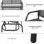 Banc oscillant pour 2 personnes Outsunny
