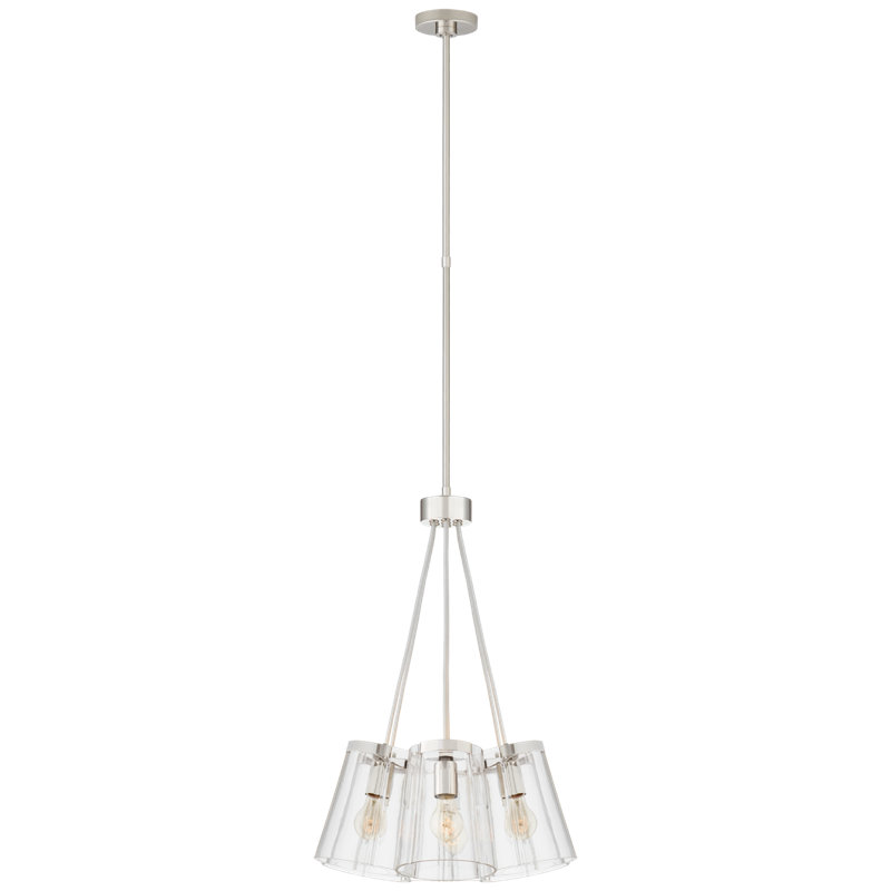 Thoreau 7 - Light Chandelier, Polished Nickel
