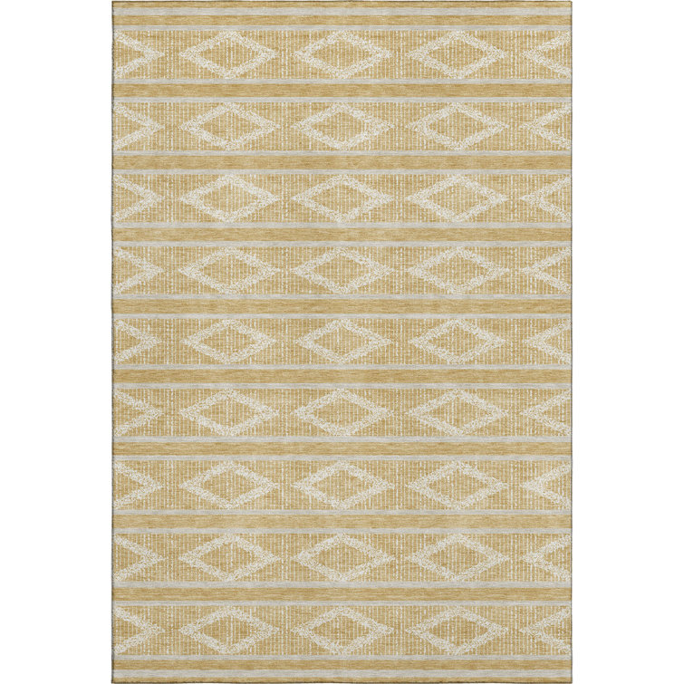 Premium Machine Washable Diskin AMF1029 Geometric Rug