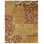 Qing Hand Knotted Striped Area Rug in Gold/Ivory