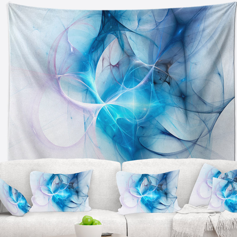 Blue Nebula Star - Tapisserie murale abstraite, H 50 po x l 60 po
