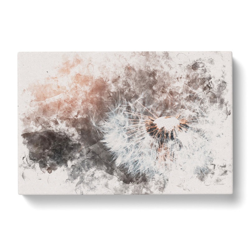 Floating Dandelion Seeds - Wrapped Canvas Print, 35cm H x 50cm W x 3cm D