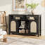 Buffet en rotin avec rangement et armoire à vin Boho Farmhouse-988989472