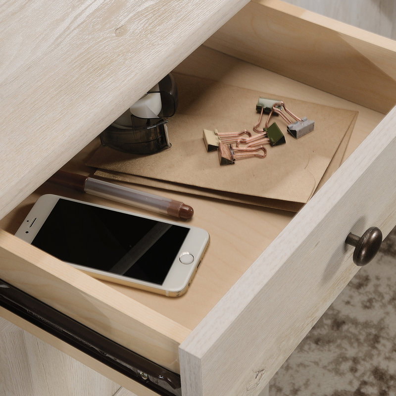Bureau en L, bureau en bois avec tiroirs
