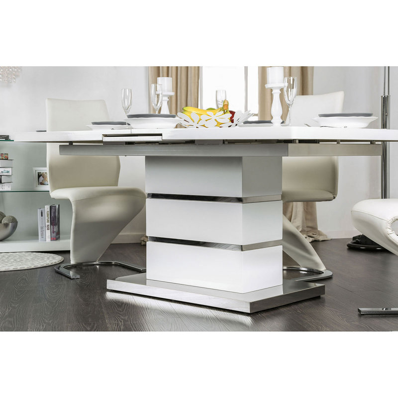 Annjelica Extendable Dining Table, White