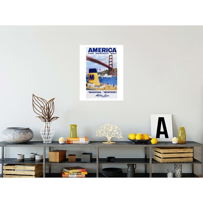 «America: The Perfect Way Travel» par Inconnu - Estampe numérique, H 28 po x l 22 po