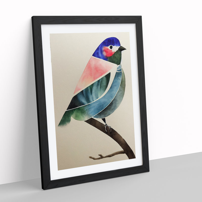 Bird In No.1 - Single Picture Frame Print, Black, 64cm H x 46cm W x 2cm D