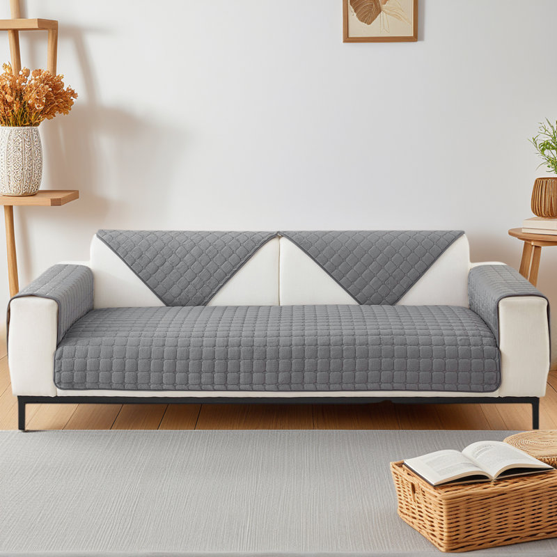 Housse de canapé modulaire, housse de canapé en peluche lavable, housse de canapé en L antidérapante