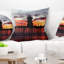 Coussin Seashore Pier au coucher du soleil avec des nuages-29342719-29342722