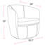 Fauteuil demi-tonneau pivotant Azurdee-751131517
