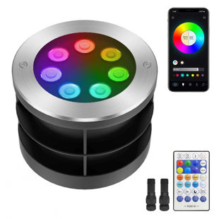 Smart Low Voltage Landscape Lights – 60w Rgbcw Color-changing Led Spotlights (16 Colors + Warm/cool White), App & Rf Remote Controlled, Ip68 Waterproof, 304 Stainless Steel