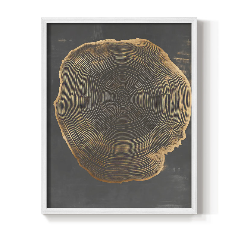 Abstract XCVI Framed Print - Ready To Hang, 10" H x 8" W, White