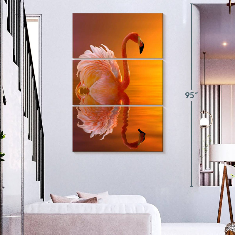 Brampt Flamingo Water Reflection, 32" H x 20" W