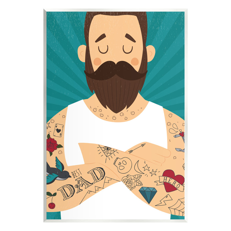 «Best Dad Father's Day» par Angela Nickeas, H 19 po x l 13 po x P 0,5 po, Mdf