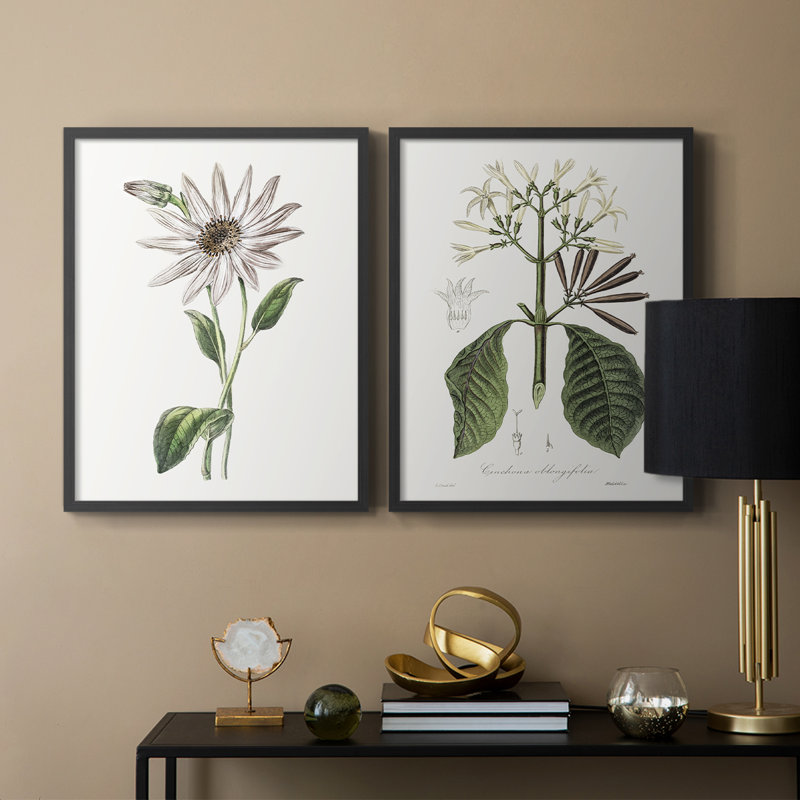 Tropical Botanical III-Premium Framed Print -Ready to Hang - No Nails Required - No Nails Required, Black, 21" H x 34" W