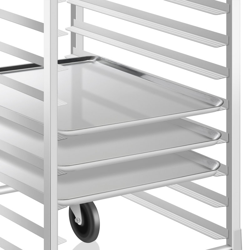 GRIDMANN Heavy-Duty 20-Sheet Silver Aluminum Bakery Rack