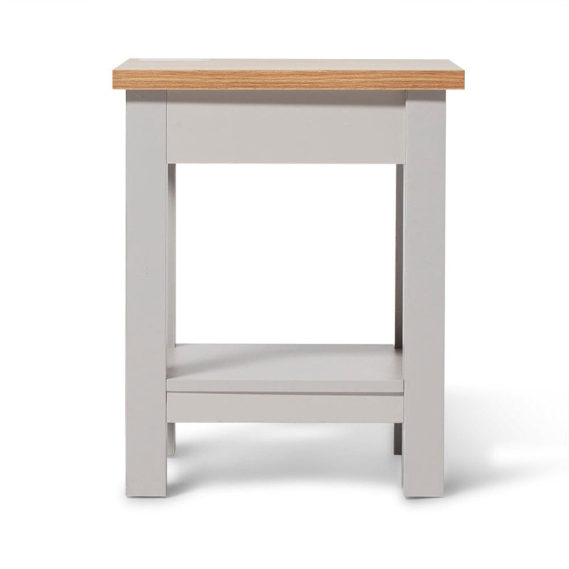 Maryhannah Four Leg Square Side Table, Gray