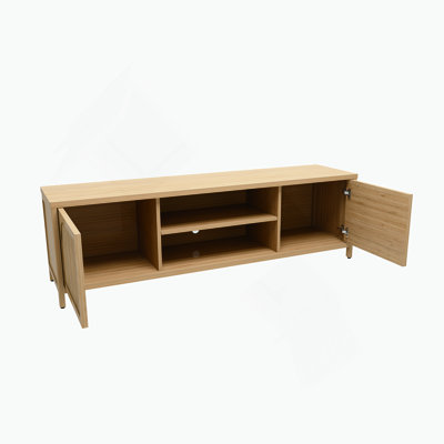 Bamboo TV Stand with Shelf