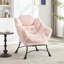 Chaise d'appoint moderne, douce et confortable avec repose-pieds, accoudoirs et poche latérale pour petits espaces-342832444