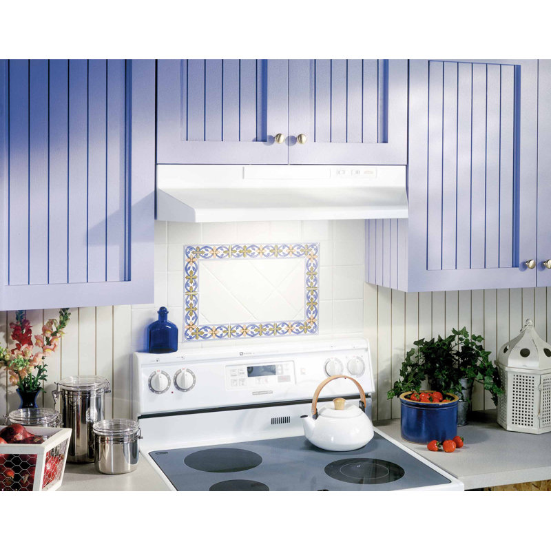 Broan NuTone Steel 160 CFM Ducted (Vented) Under Cabinet Range Hood with Mesh Filter, White