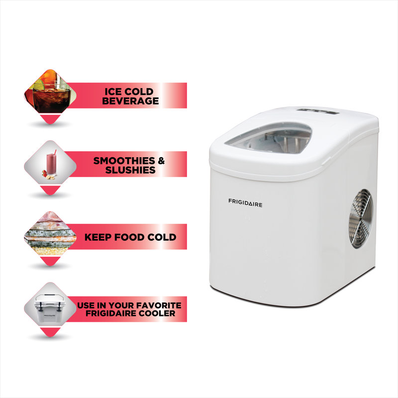 Frigidaire Black Stainless Steel Portable Countertop Ice Maker
