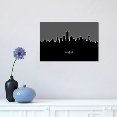 «Dallas Texas Skyline» par Michael Tompsett, impression sur toile tendue