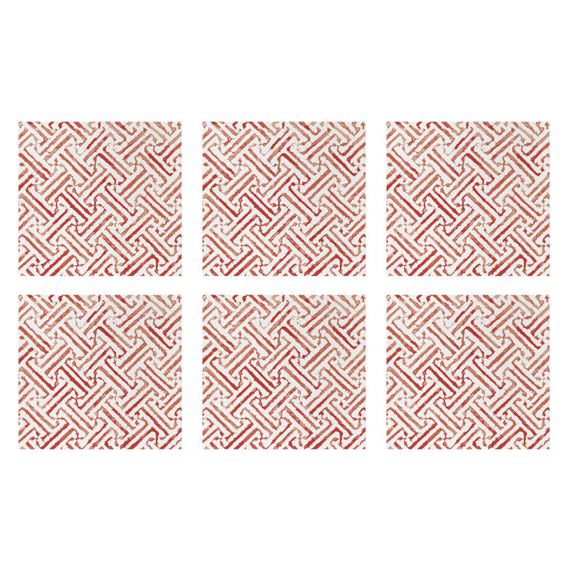 Papersoft Spunlace Square Napkins, Red, 10" W x 10" L