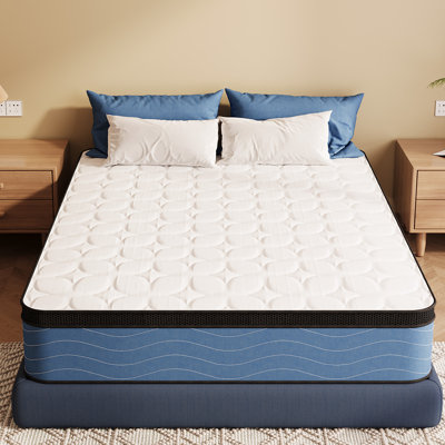 Matelas hybride plateau-coussin de 25 cm (10 po), livré en boîte, fermeté moyenne, soulagement des points de pression, faible transfert de mouvement, certifié CertiPUR-US