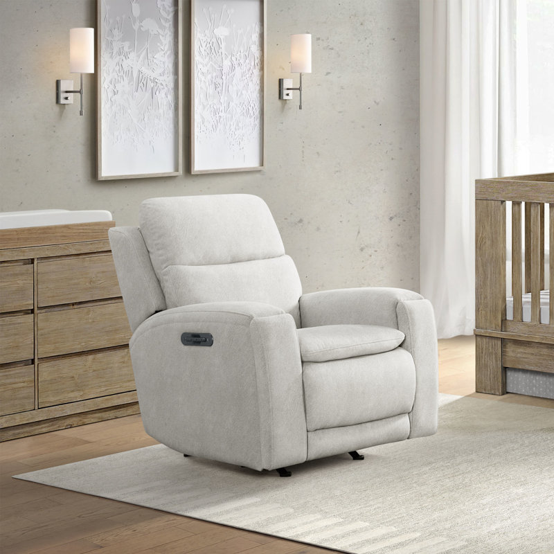 Fauteuil oscillant triple Aiden, Almond