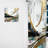 Tiller - Gold And Black Geometric Enchantment I - Abstract Marble Curtain - Velvet Room Darkening - 1 panel-1247281119