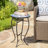 Attractive Outdoor Table With Ceramic: Blue And White Tile Iron Legs End Ceramic Tile:
