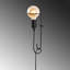Lampe murale moderne industrielle, corps en métal noir, 11,8 po de diamètre x 11,8 po de hauteur | Interrupteur marche / arrêt sur câble 78,7 po | Douille E27, 40 W maximum, IP20 | Éclairage élégant et enfichable pour la décoration de la maison et