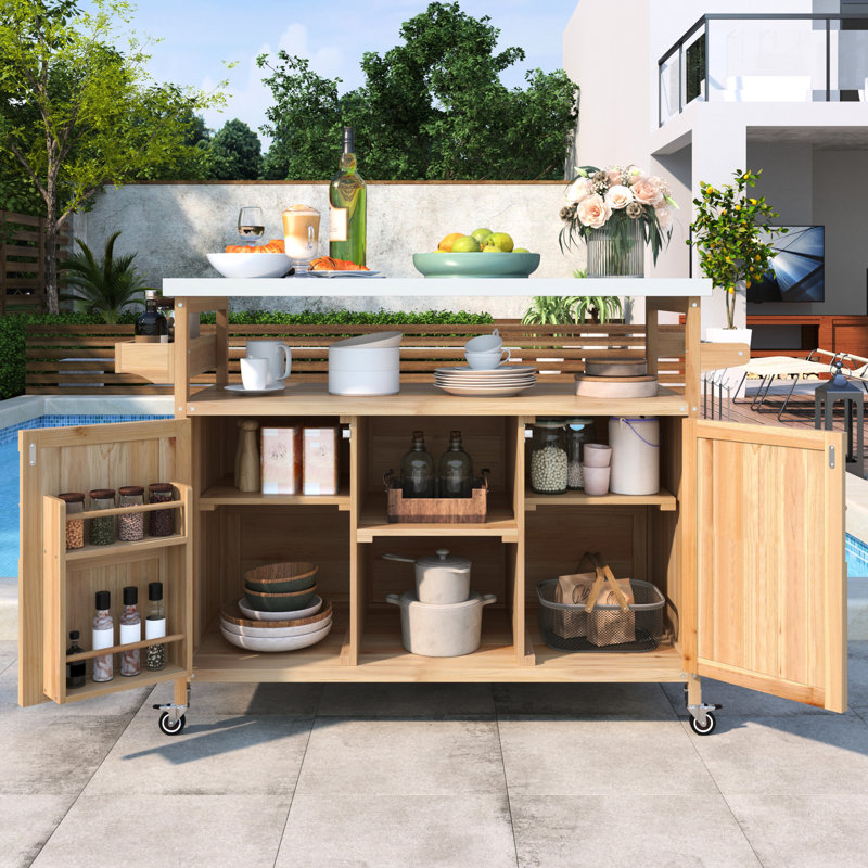 Îlot de cuisine 36,89 po French French, Naturel