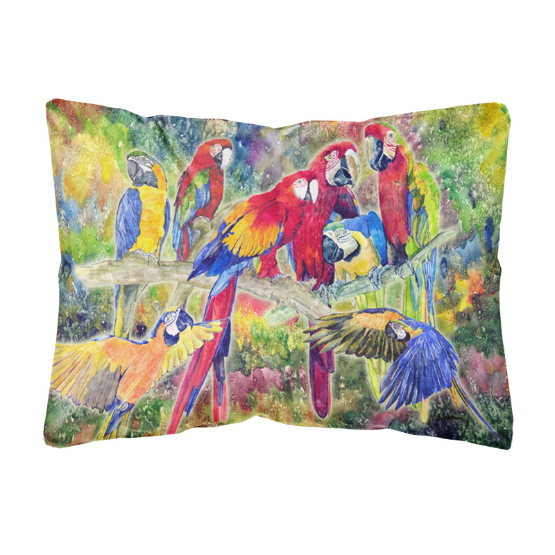 Parrot Indoor/Outdoor Throw Pillow