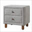 Table de chevet 2 tiroirs Grey Boucle